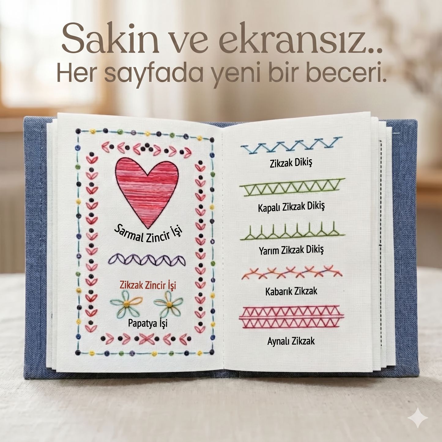 Çocuklar İçin Kumaş Dikiş Aktivite Kitabı